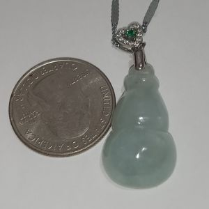 New type a natural lucky jade pendant necklace
